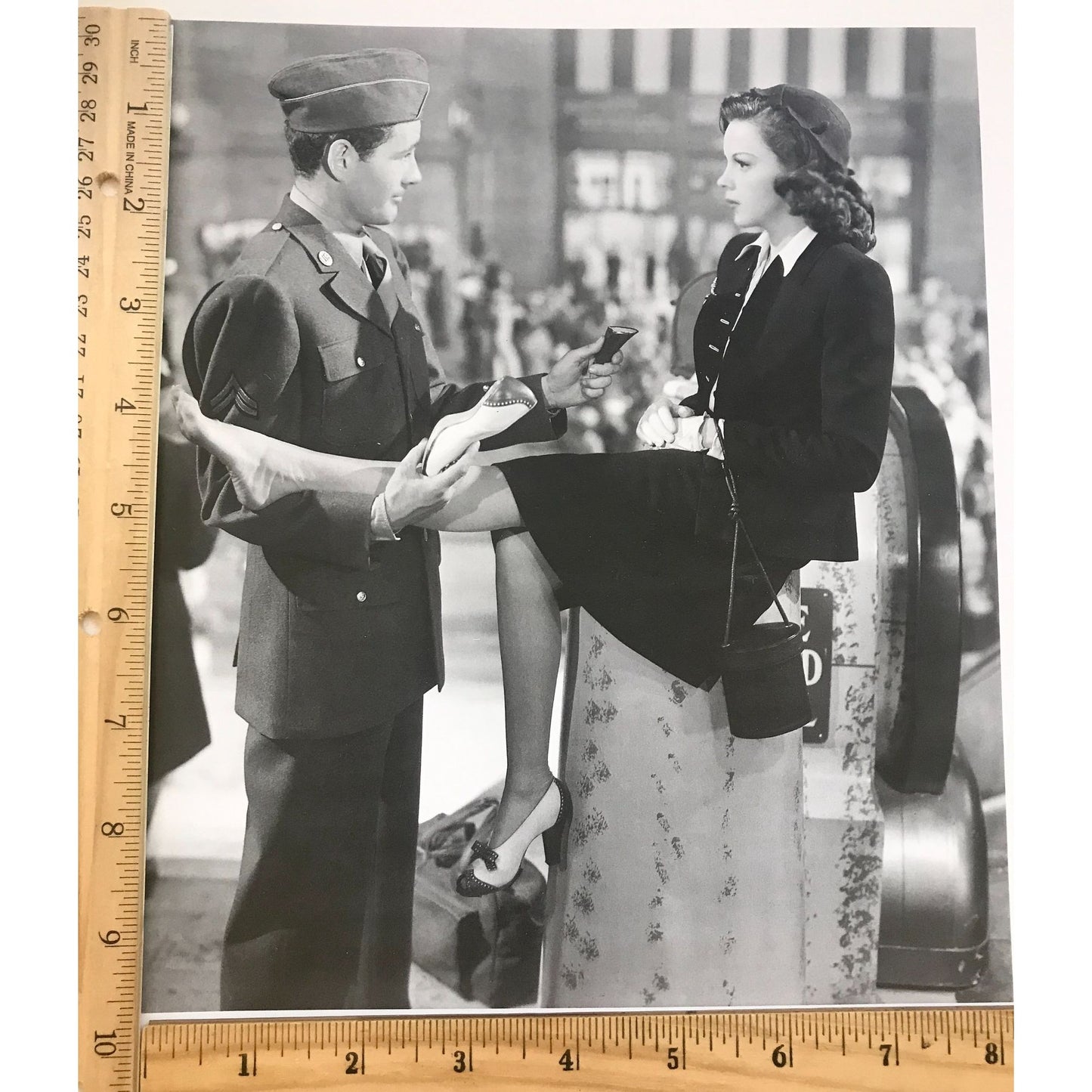 Legendary Hollywood Movies - 1945 The Clock - Judy Garland and Robert Walker -  8" x 10" print from a vintage book