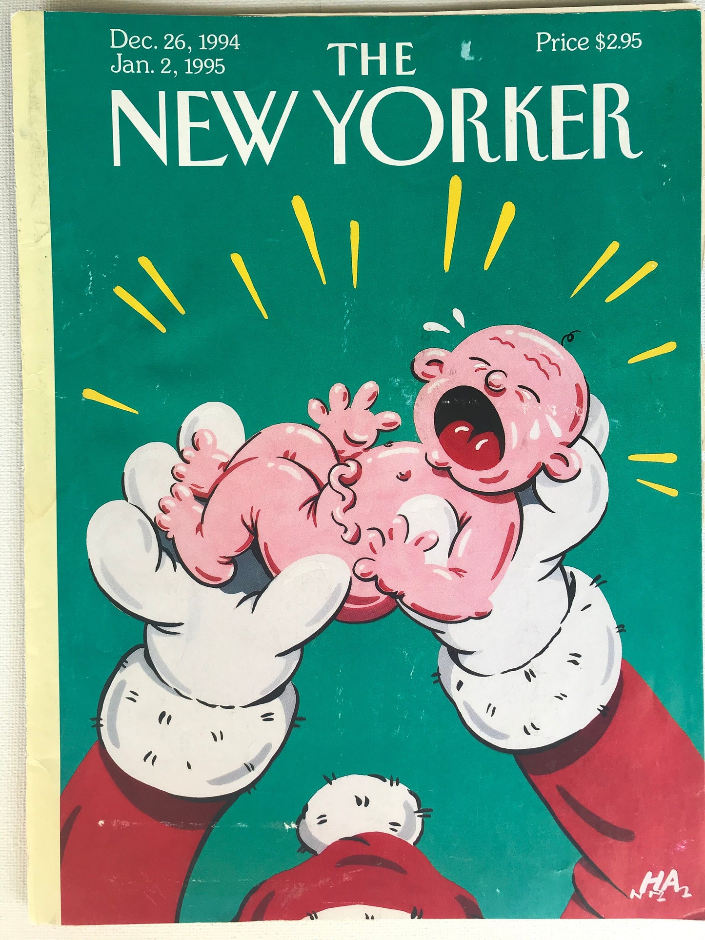 NEW YORKER Magazine cover - December 24, 1994 and January 2, 1995 - Christmas cover, Santa Claus