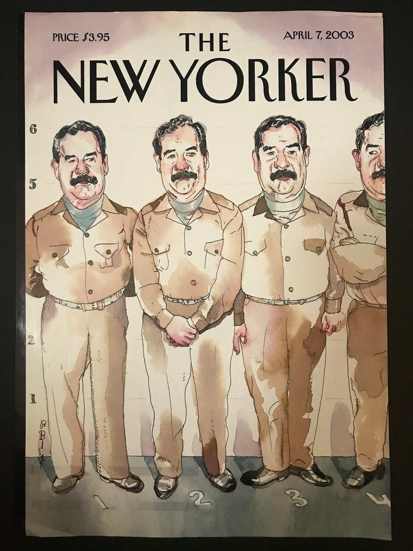 The NEW YORKER magazine cover only - April 7, 2003 - Please read description