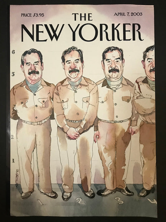 The NEW YORKER magazine cover only - April 7, 2003 - Please read description
