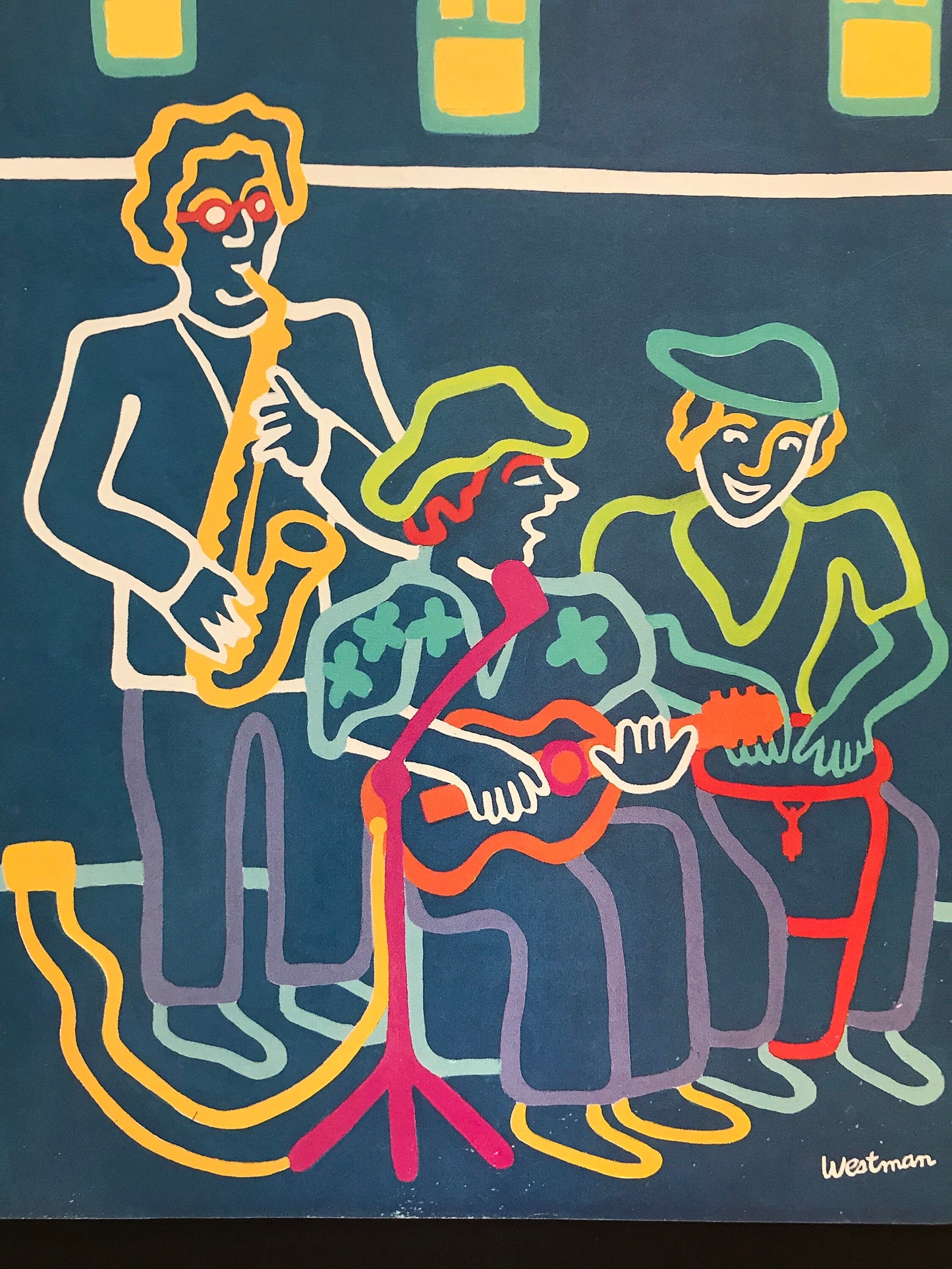 The NEW YORKER cover only - September 24, 1990 - musicians, saxophone player, guitar player, drums, drummer