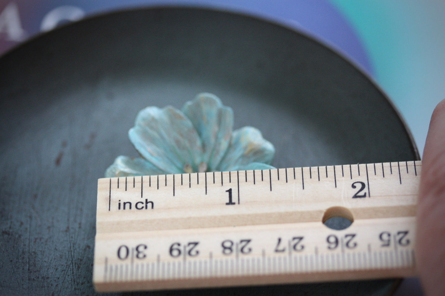 Upcycled pin - upcycled hand painted vintage pin