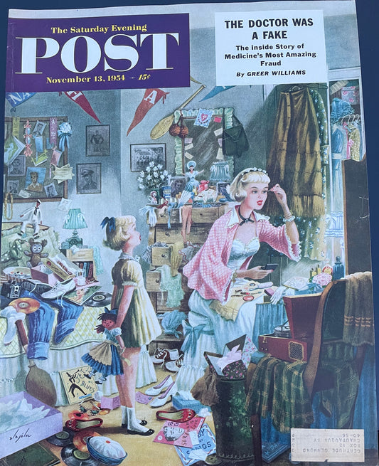 Saturday Evening Post - Original Cover - November 13, 1954 - by Alajov