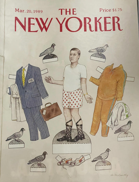 March 20, 1989 - The NEW YORKER Magazine original cover - paper dolls