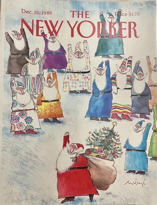 December 25, 1989 - The NEW YORKER Magazine original cover - Santa, santas, santa claus, christmas, holidays