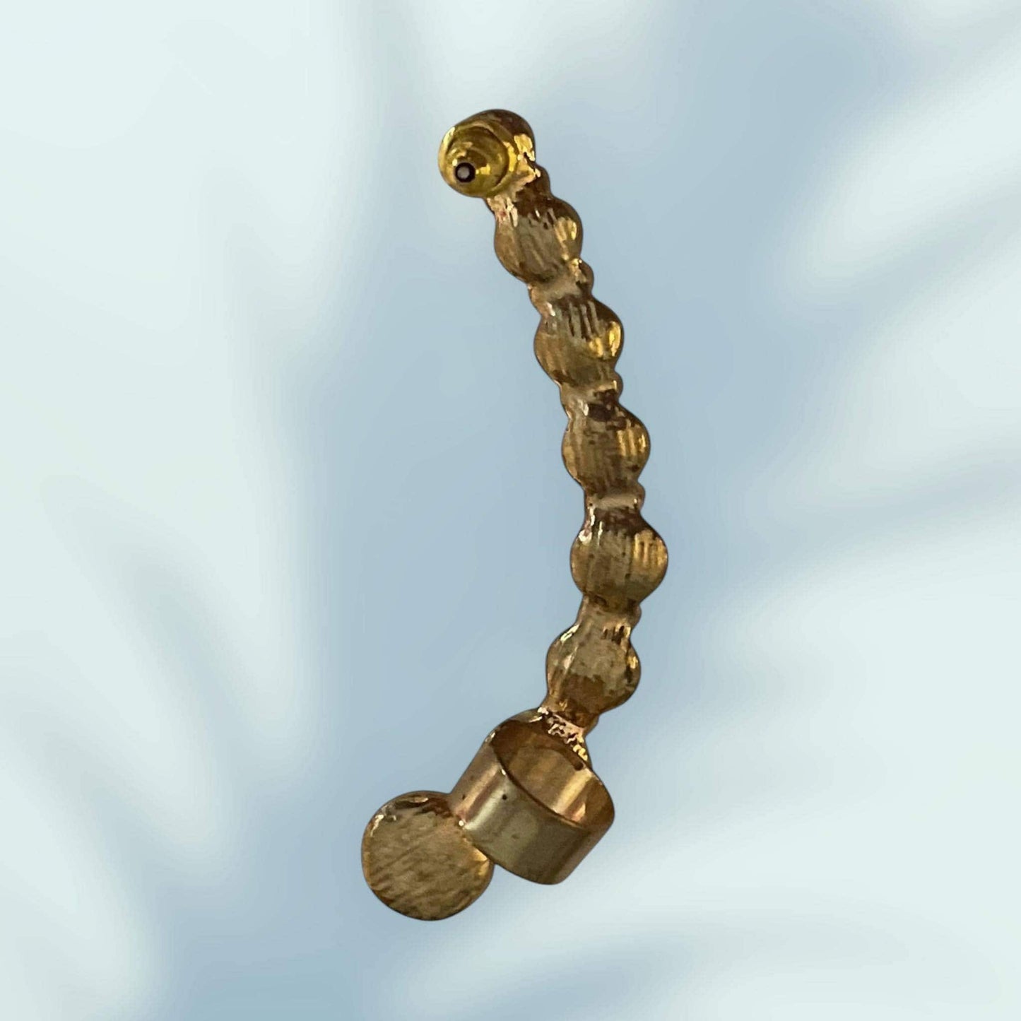Vintage Rhinestone Ear Climber – Gold Tone Crystal Curve Earring, Elegant Costume Jewelry