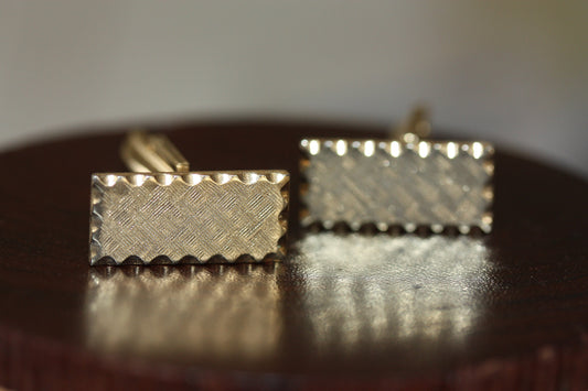 Mens vintage cuff links - rectangular