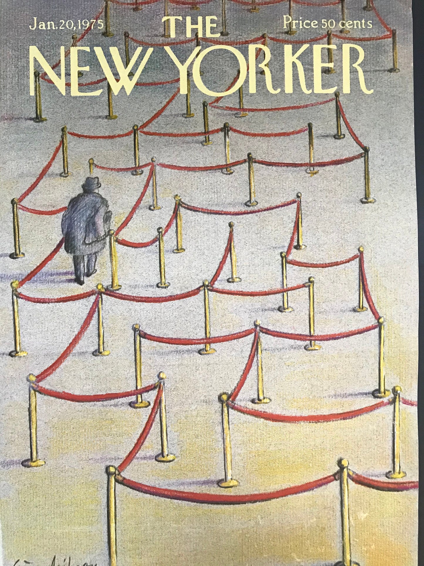 NEW YORKER Magazine cover - January 20, 1975