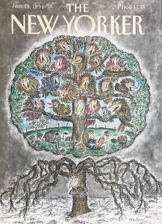 Vintage NEW YORKER Magazine original cover - January 14, 1991