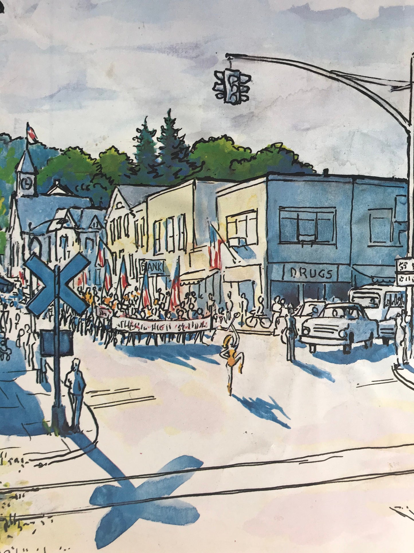 NEW YORKER Magazine cover - July 6, 1981 - Independence Day Parade - by Arthur Getz