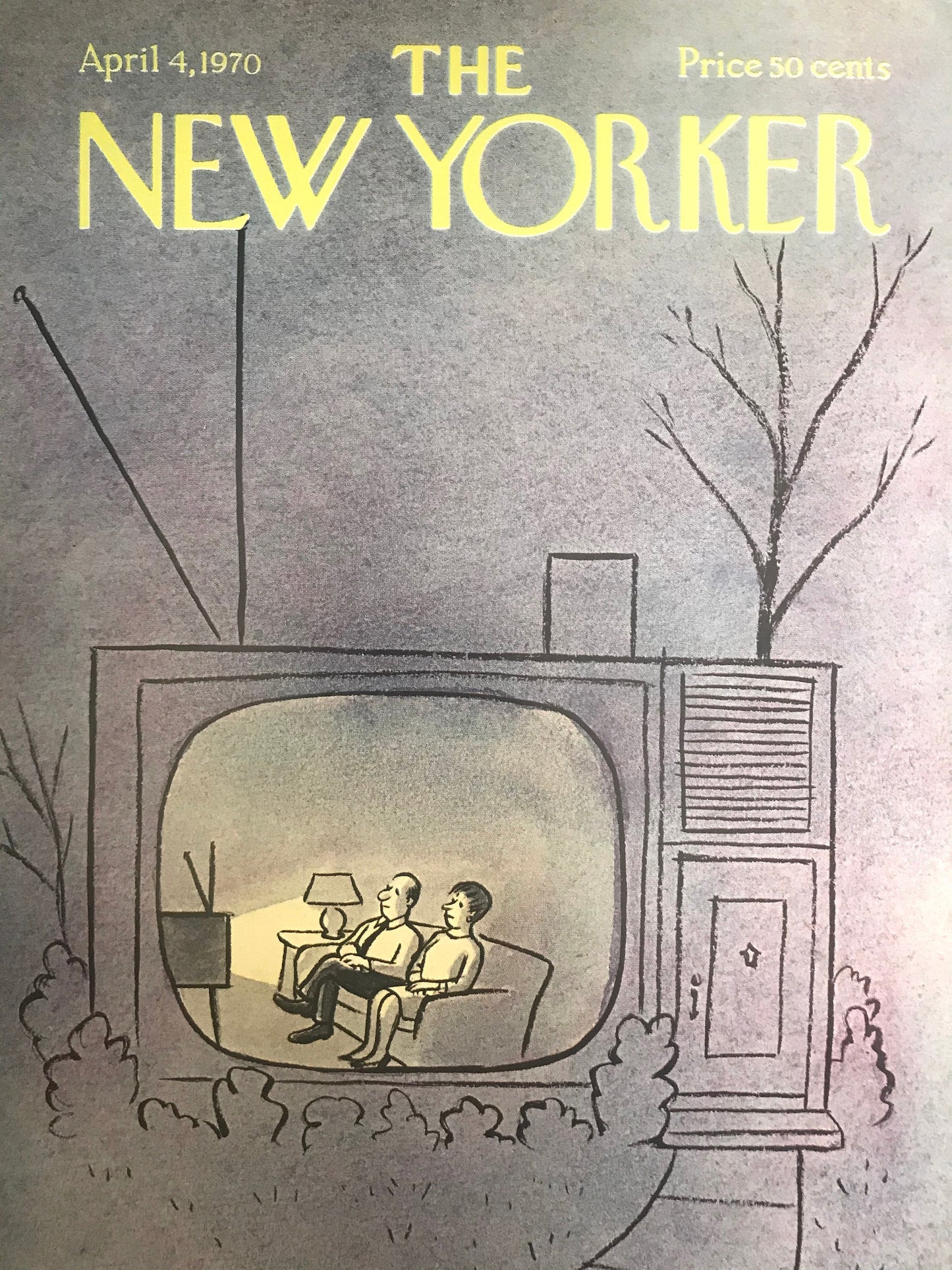 The NEW YORKER magazine cover only - April 4, 1970