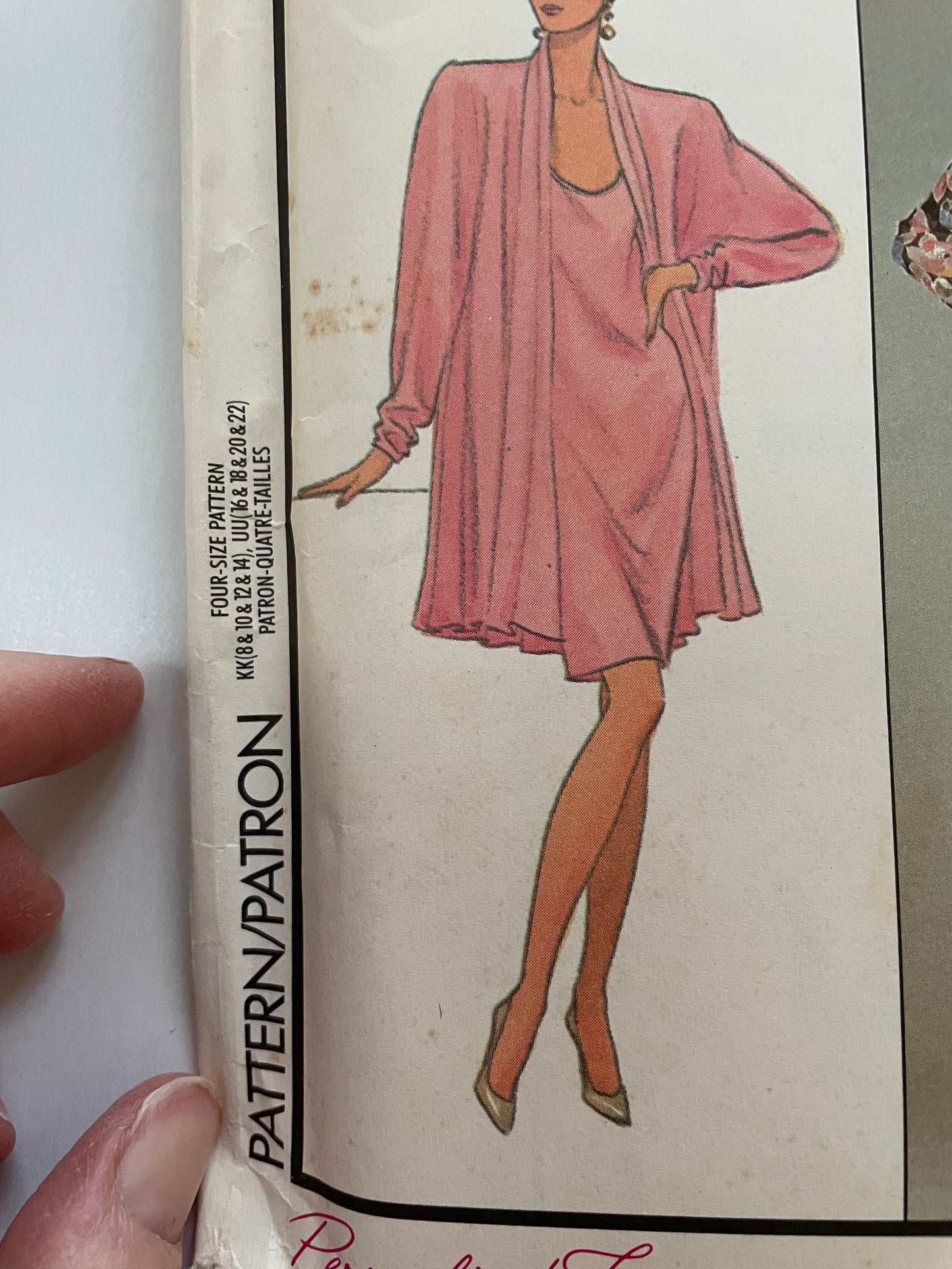Rare UNCUT vintage Sewing Pattern - Style Pattern 1385 by JILL FITZSIMON - Sz 18-22 Misses' Oversized Unlined Swing Coat and Slim Tank Dress