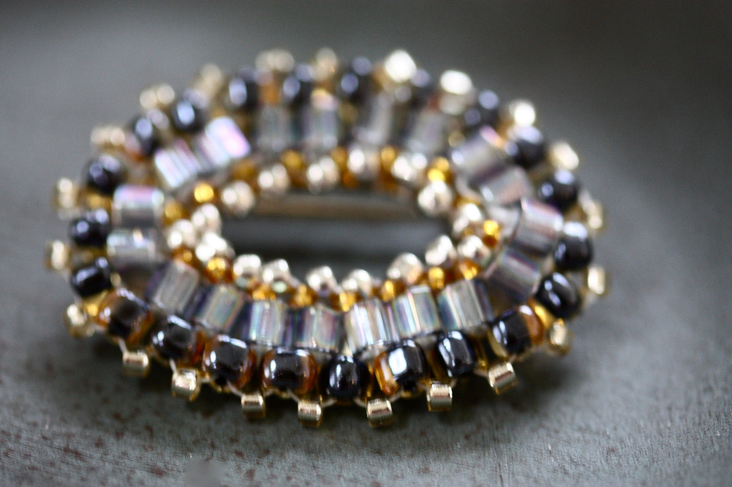 Tiny little 1-inch beadwork lapel pin