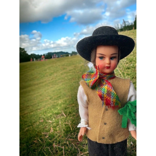 Stunning vintage collectible art Doll from Lugano, Switzerland