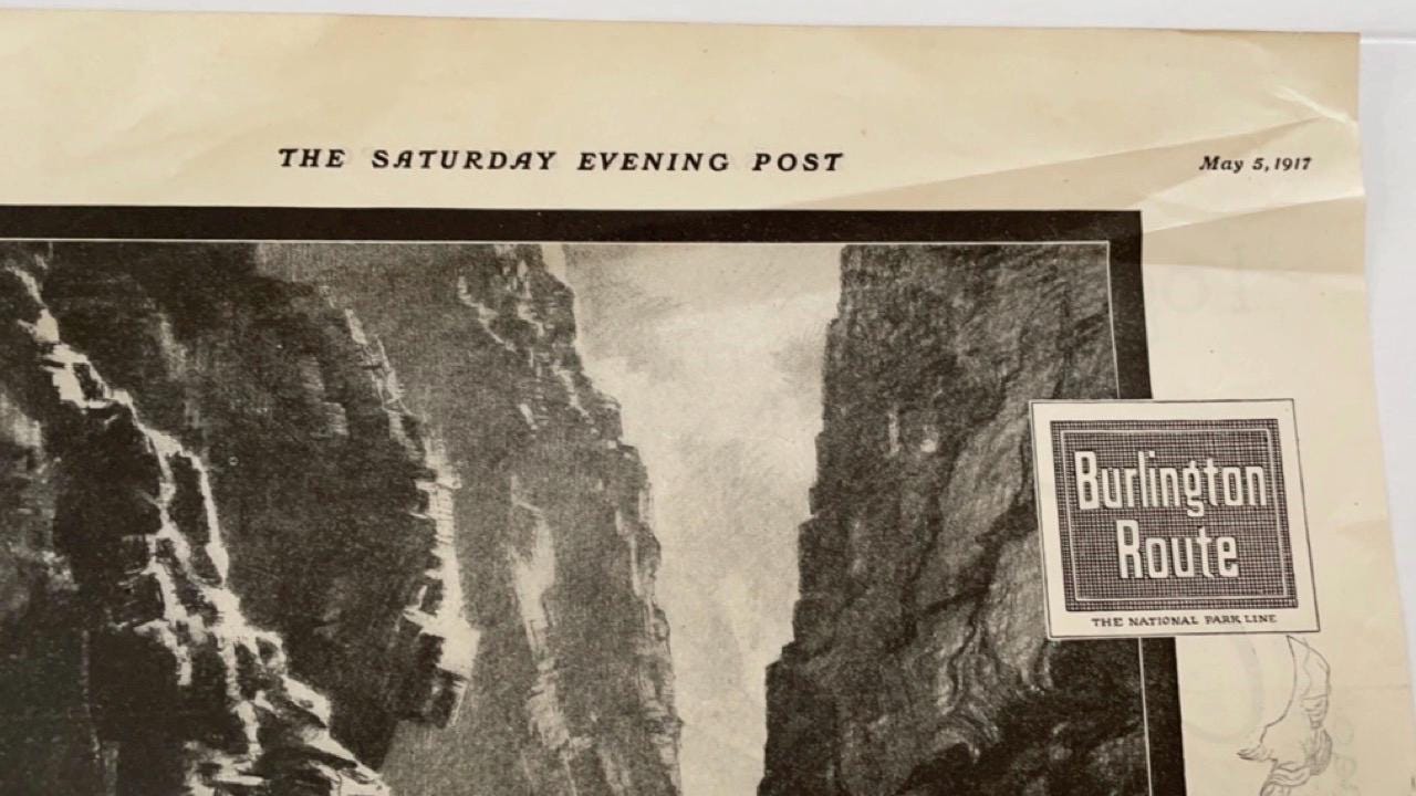 1917 Yellowstone Article | Saturday Evening Post May 5 | Frameable National Park Collectible