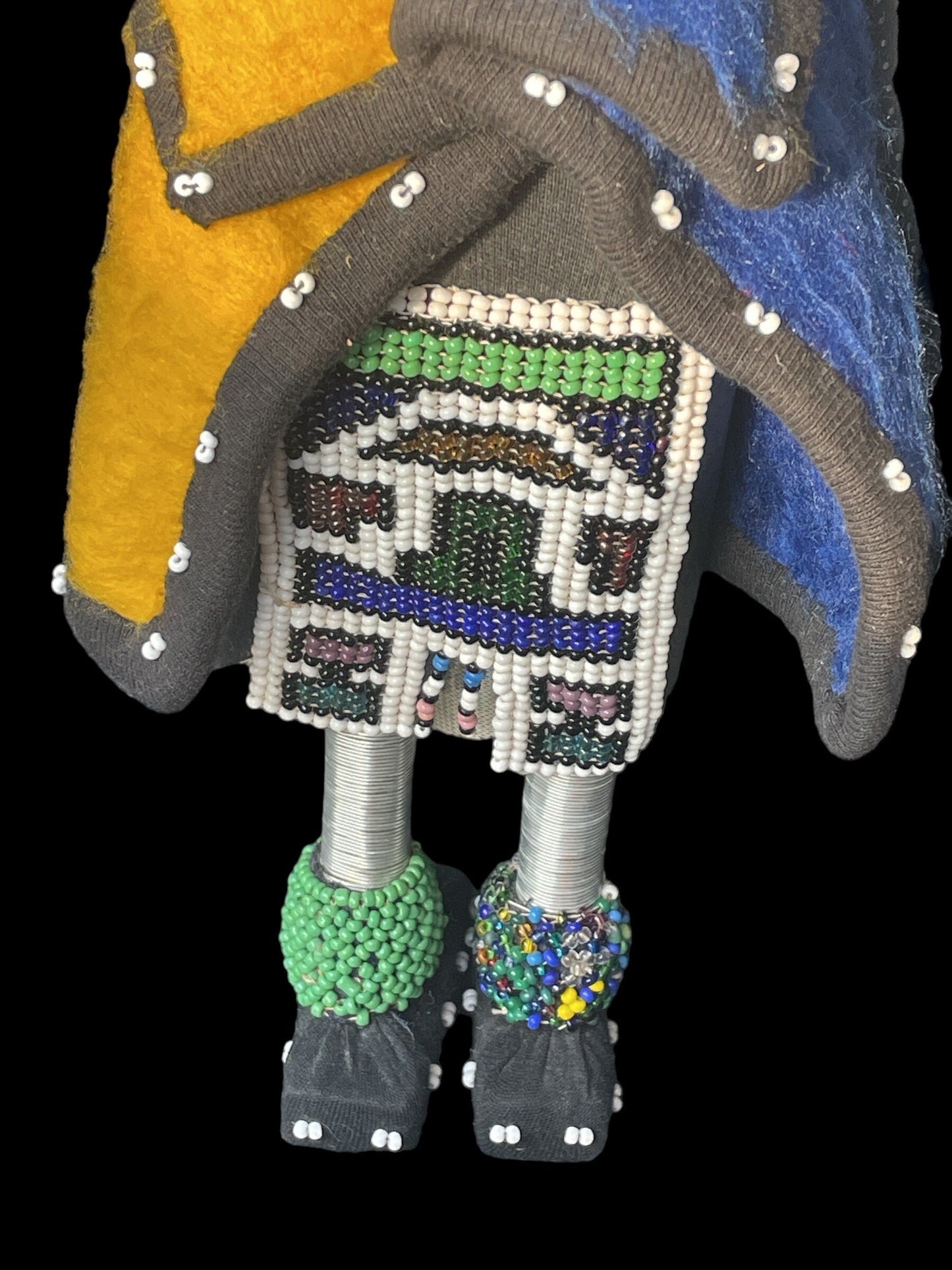 South African Ndebele Tribe Vintage handmade beaded ceremonial doll - exquisite, rare