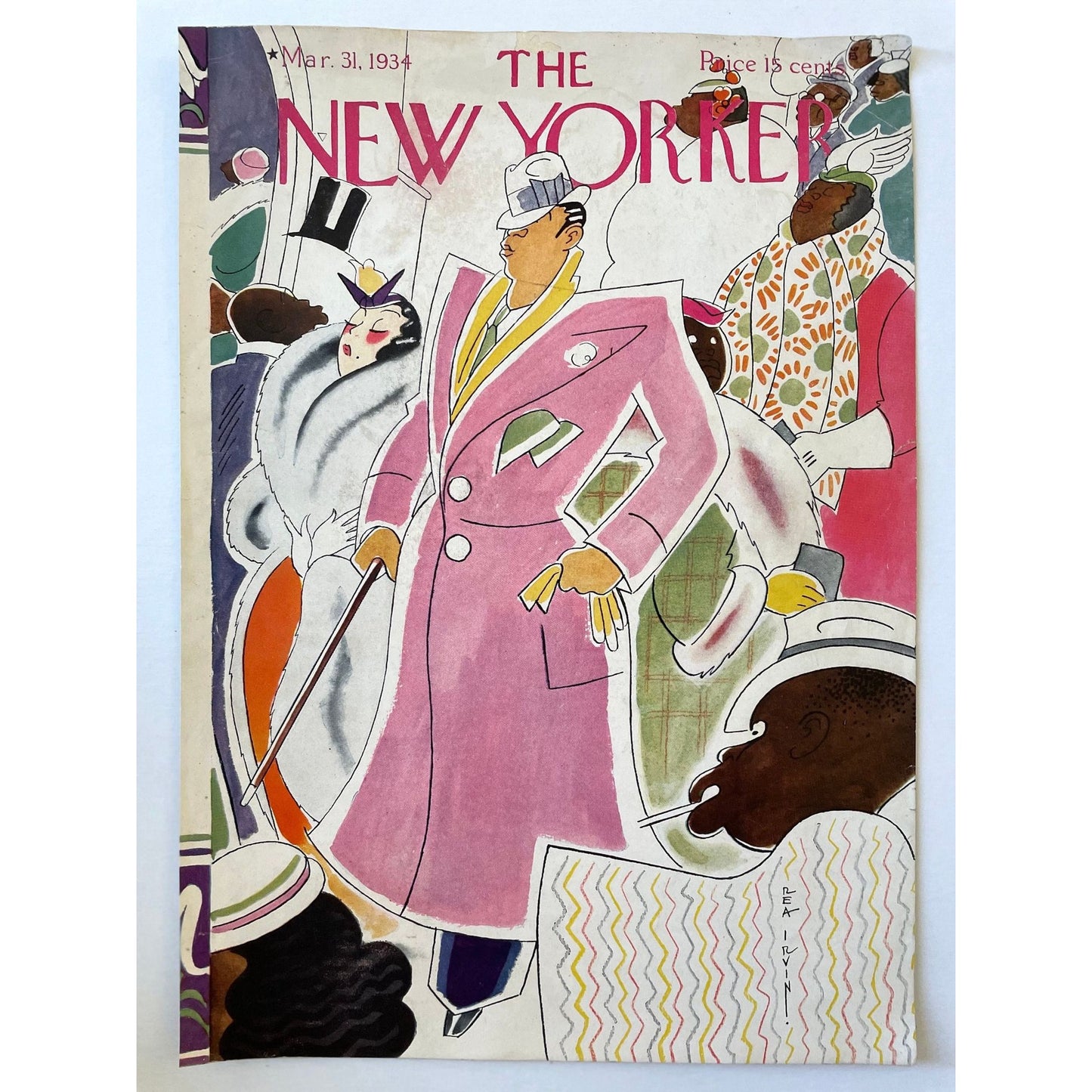 Very Rare, Very old NEW YORKER Magazine original cover - March 31, 1934 by Rea Irvin