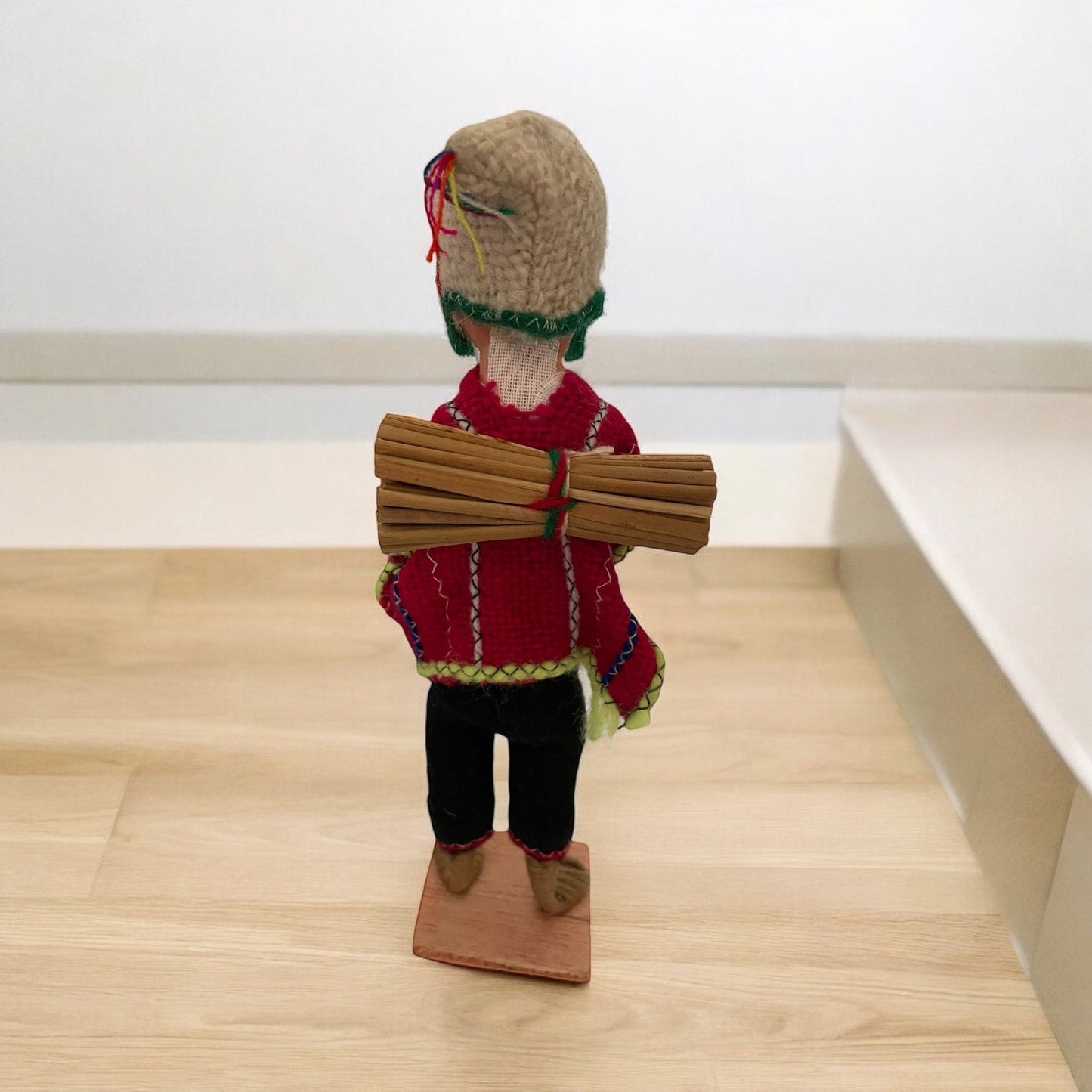 Vintage collectible handmade Peruvian folk art doll figurine