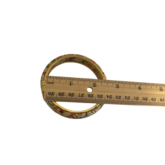 Stauer Florentina Gold Tone Hinged Bangle Bracelet | Statement Jewelry