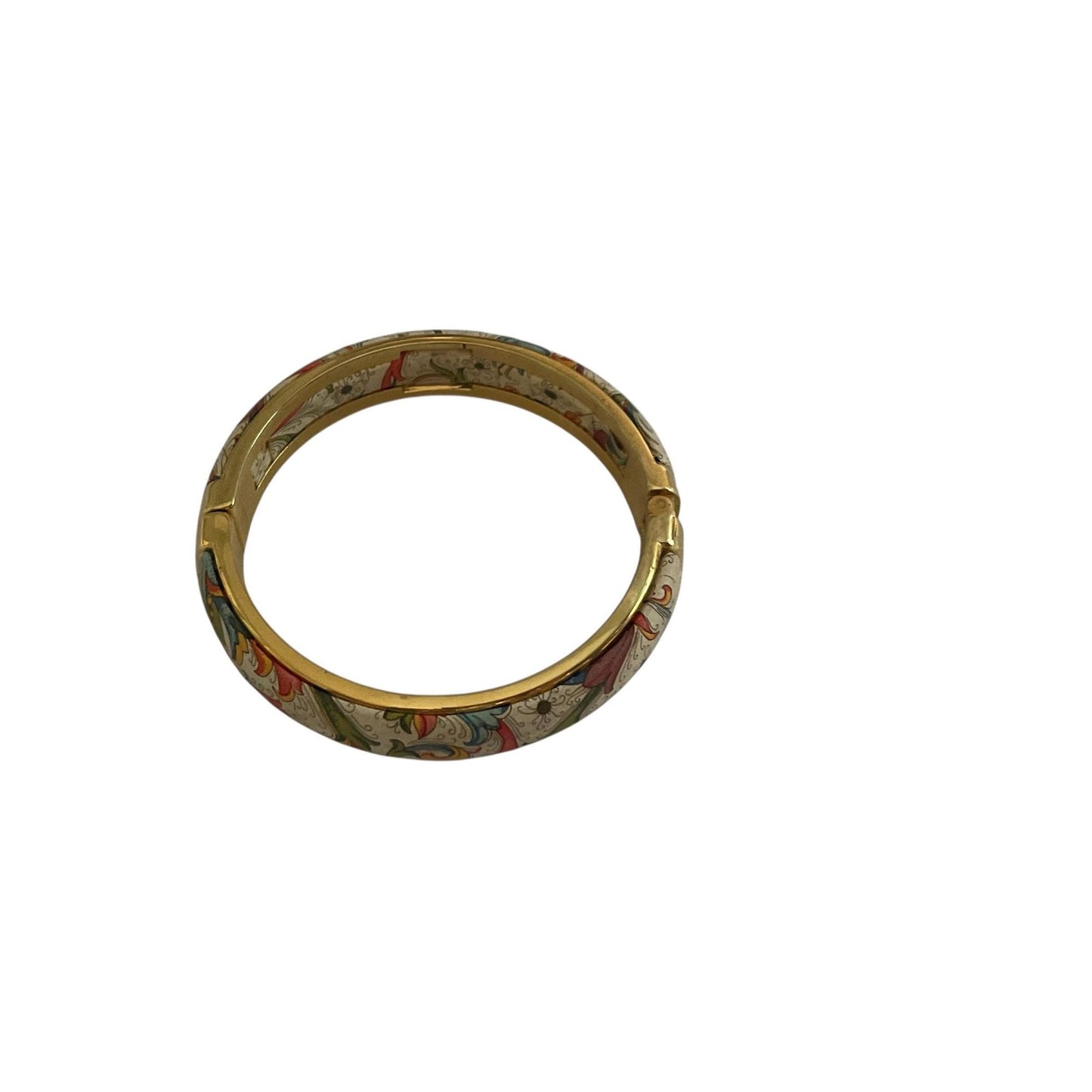 Stauer Florentina Gold Tone Hinged Bangle Bracelet | Statement Jewelry