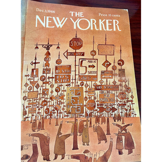NEW YORKER Magazine cover - December 3, 1966