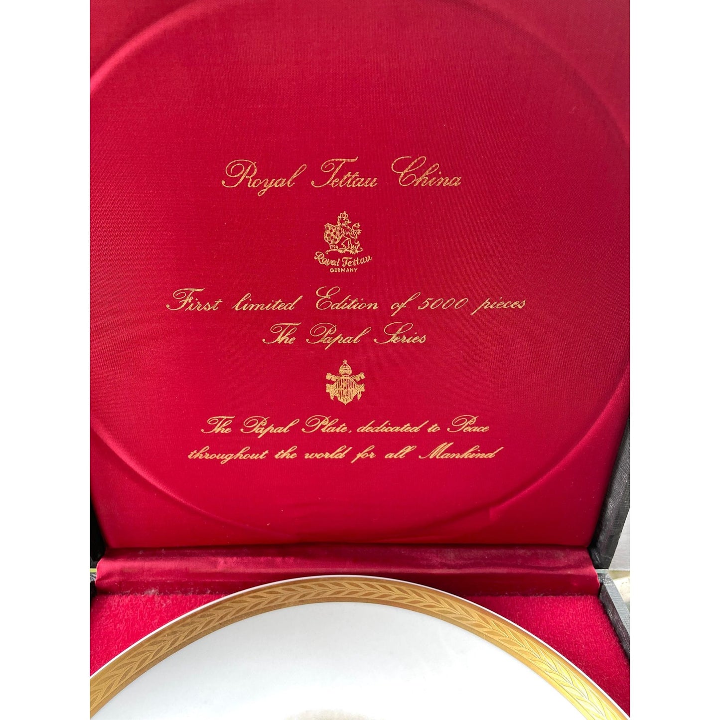 Pope Paul VI Royal Tettau China Limited Edition vintage Papal Plate