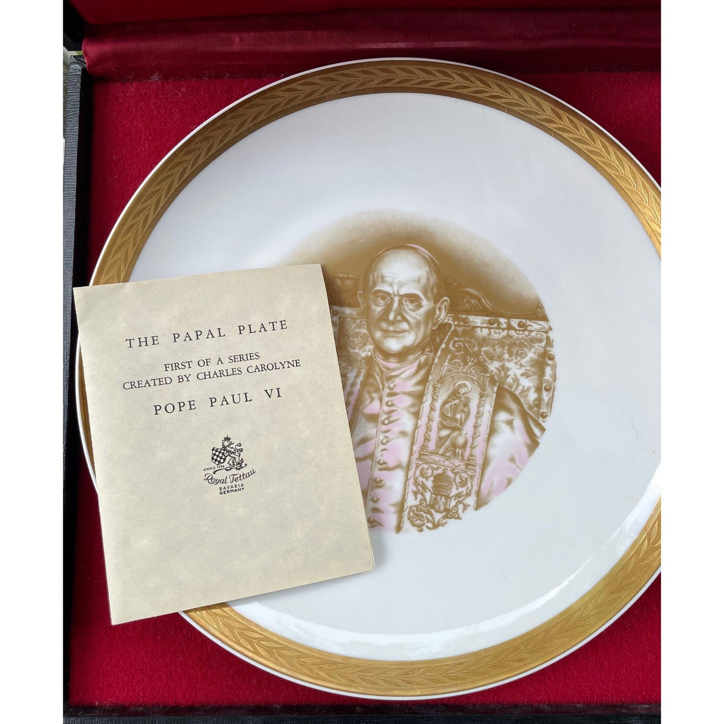 Pope Paul VI Royal Tettau China Limited Edition vintage Papal Plate