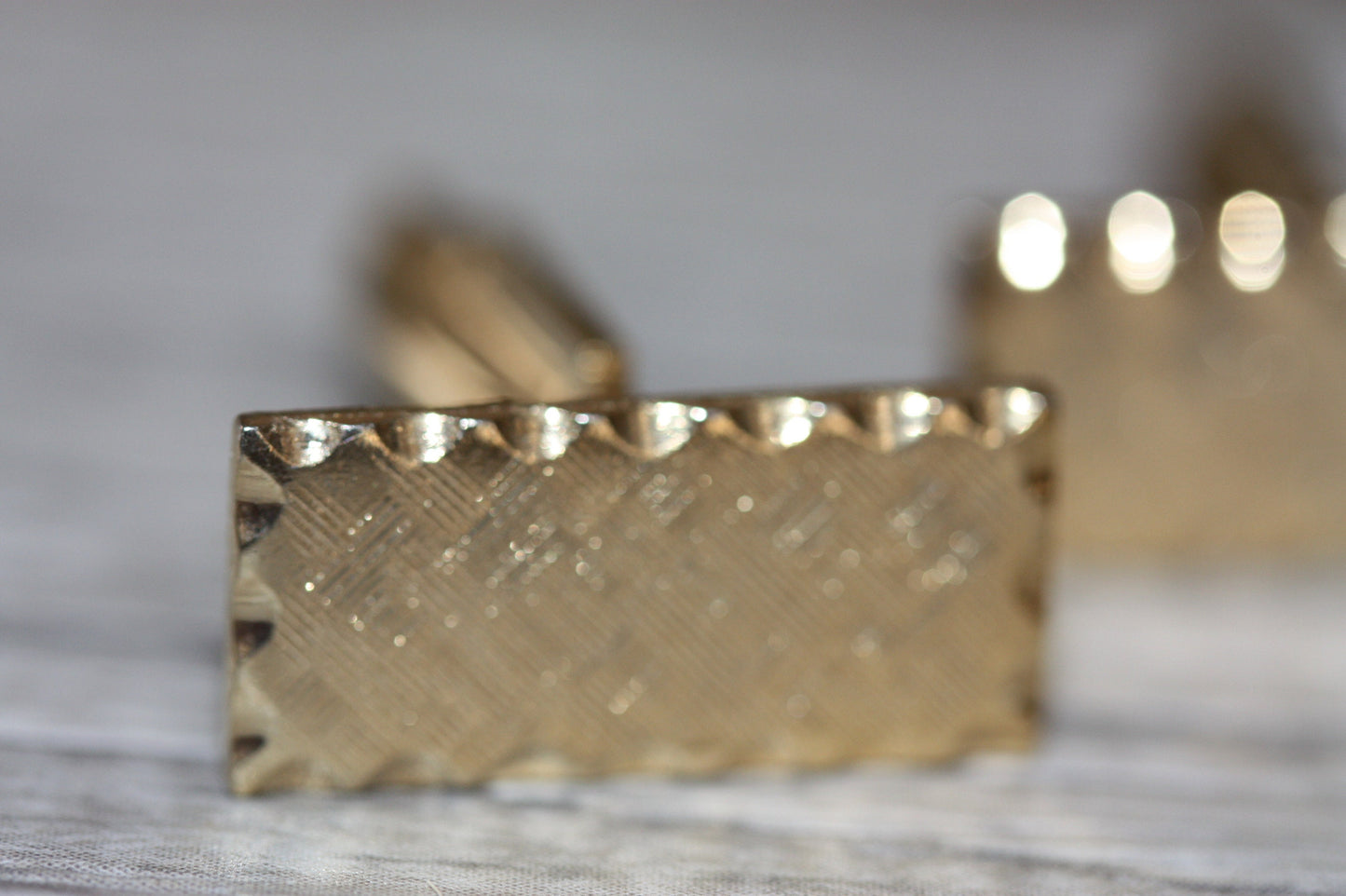 Mens vintage cuff links - rectangular