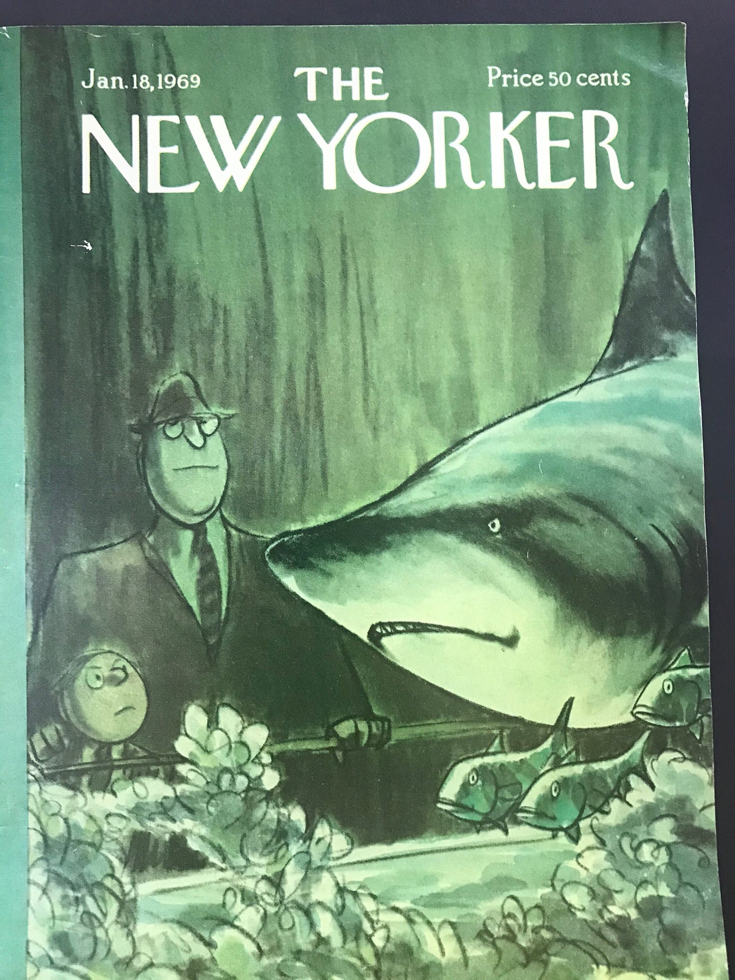 January 18, 1969 - The NEW YORKER Magazine original cover - shark