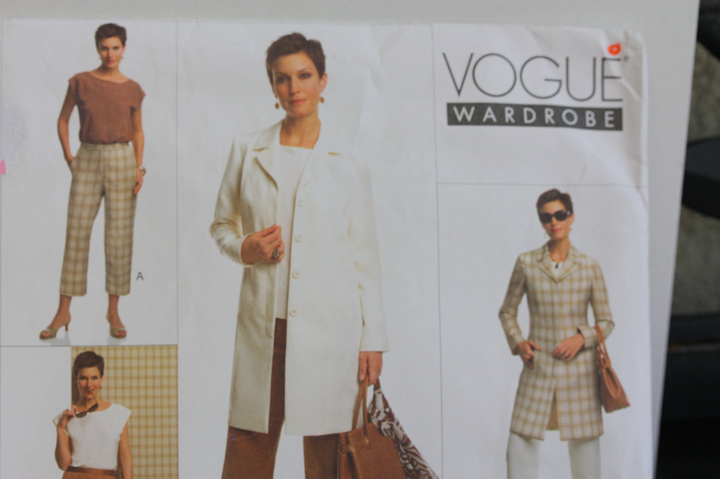 UNCUT Vintage Sewing Pattern - Vogue V2795 Long Jacket Pants Top Lined Pencil Skirt Sewing Pattern - Sizes 14, 16, 18