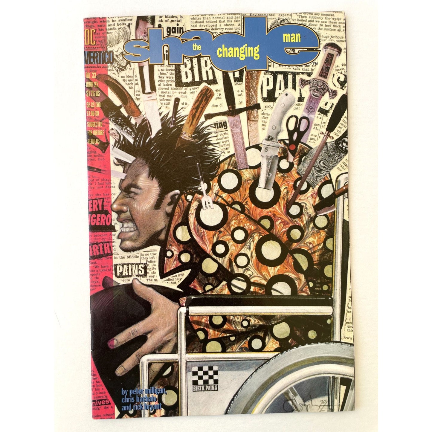 Vintage comic books - 3 issues of DC  Vertigo: Shade the Changing man Issue No. 33, 34 and 35 - 1993