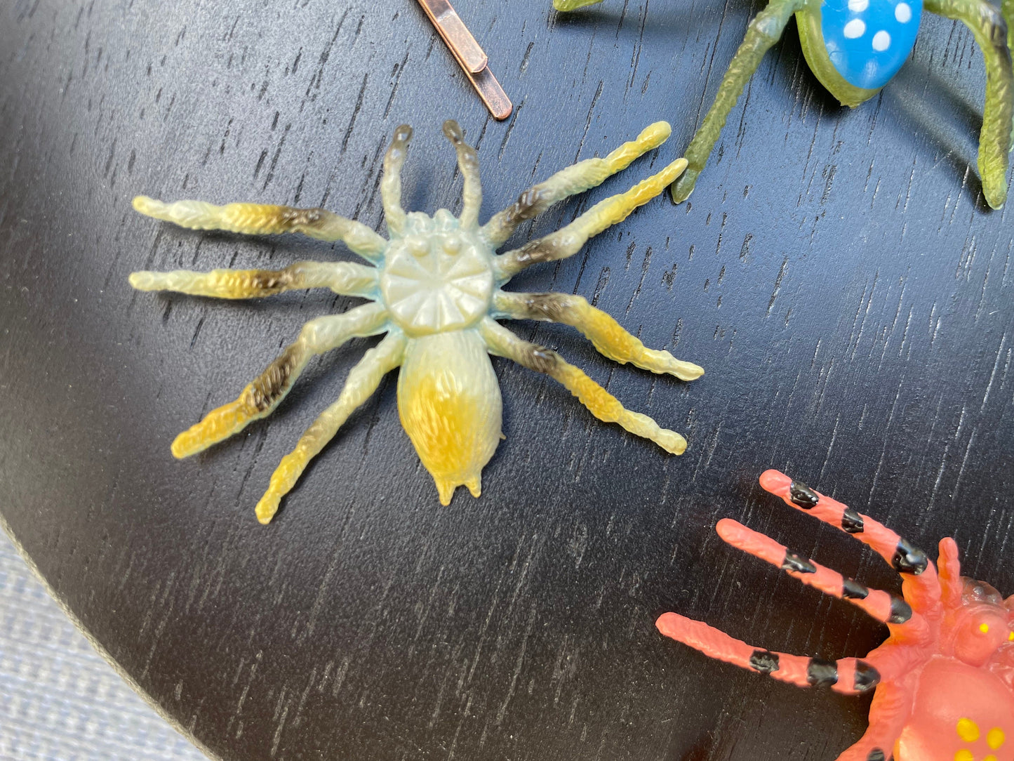Fun Halloween Spider - PRICE PER PAIR - your choice of hair pins or earrings - scary, spooky fun Halloween jewelry, costume, accessories