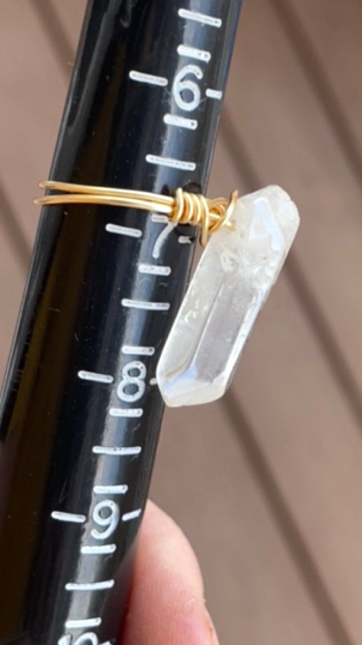 Unique vintage handmade crystal ring