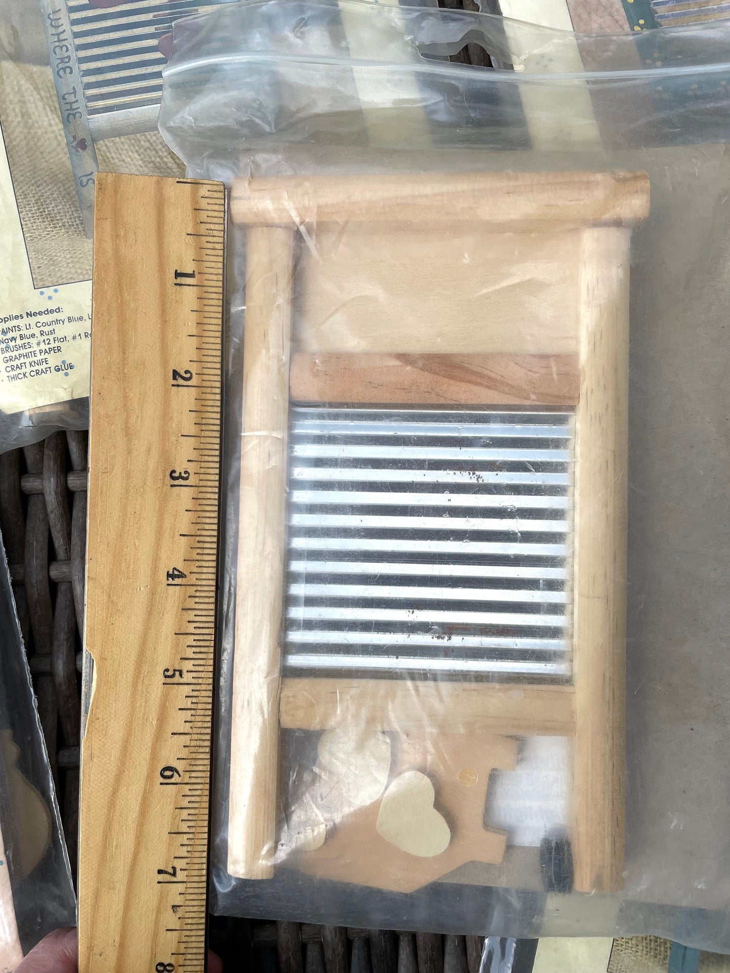 Vintage Craft kits - your choice of little country style washboard or faux fence patterns - Wangs International