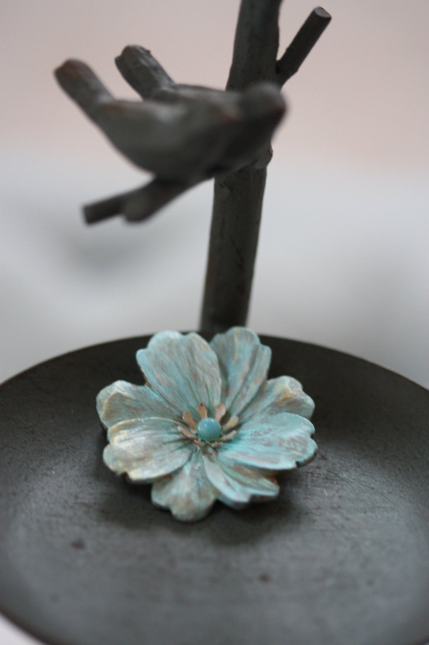 Upcycled pin - upcycled hand painted vintage pin