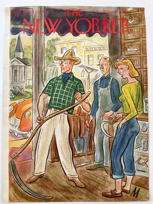 Very Rare, Very old NEW YORKER Magazine original cover - June 11, 1949