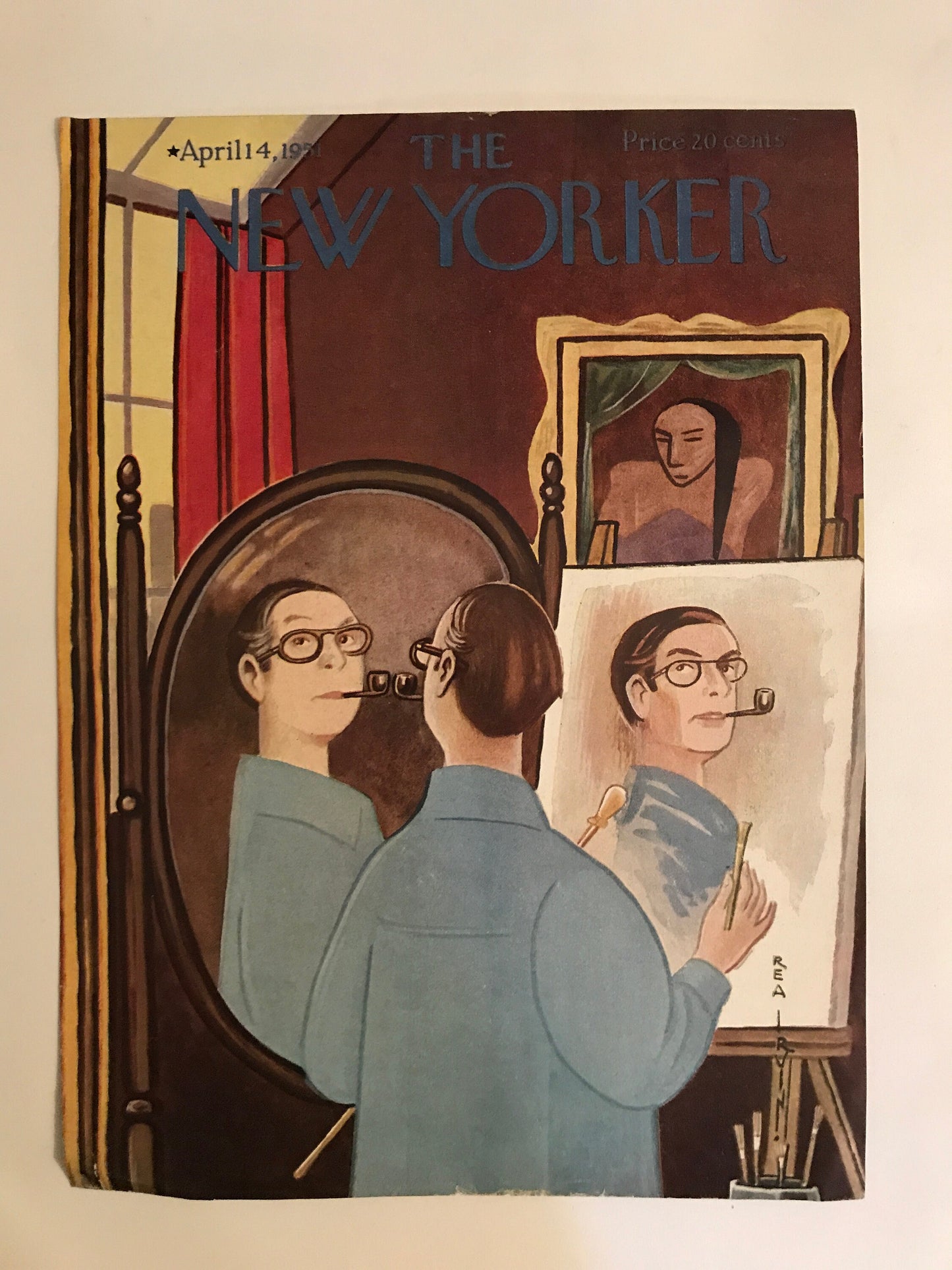 The NEW YORKER Magazine original cover - April 14, 1951 - Rea Irvin