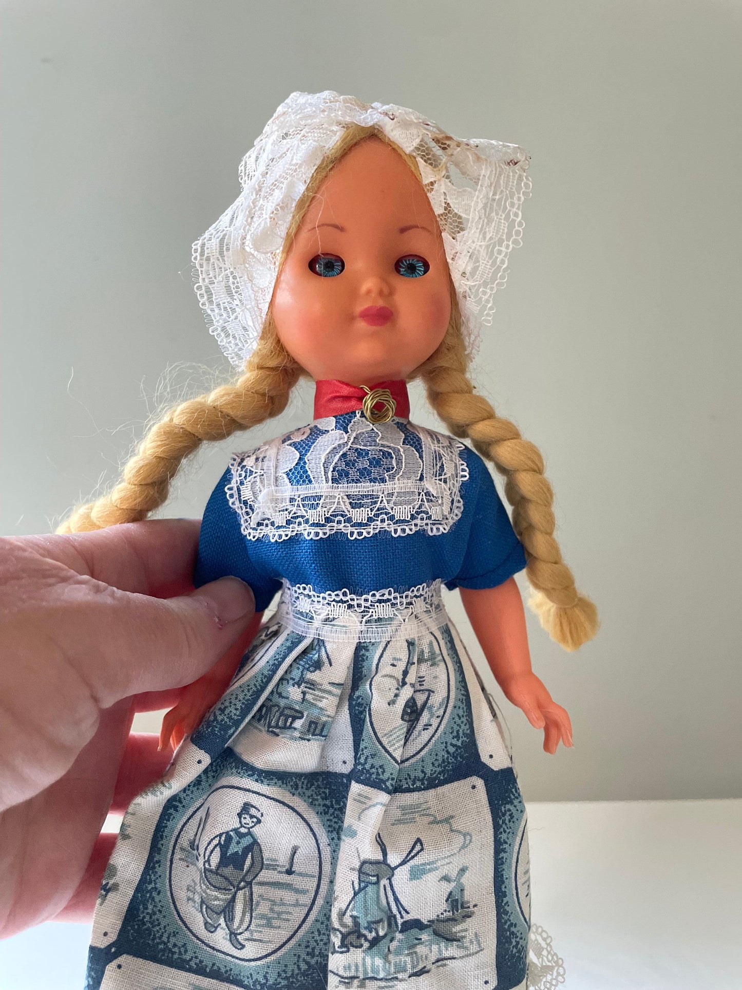 Vintage collectible Doll figurine from Denmark - with eyes that open and close