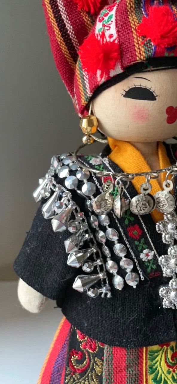 Vintage stunning, rare, handmade Hmong Doll