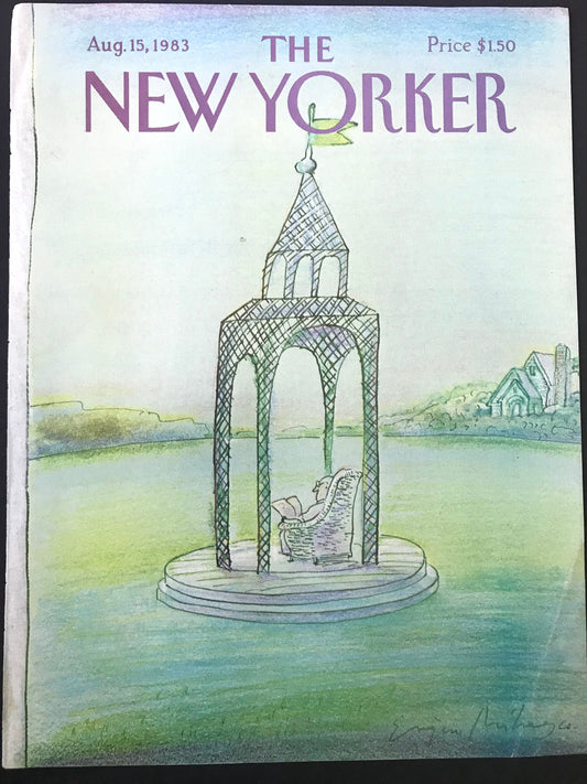 RARE August 15, 1983 - The NEW YORKER Magazine vintage original cover - man reading