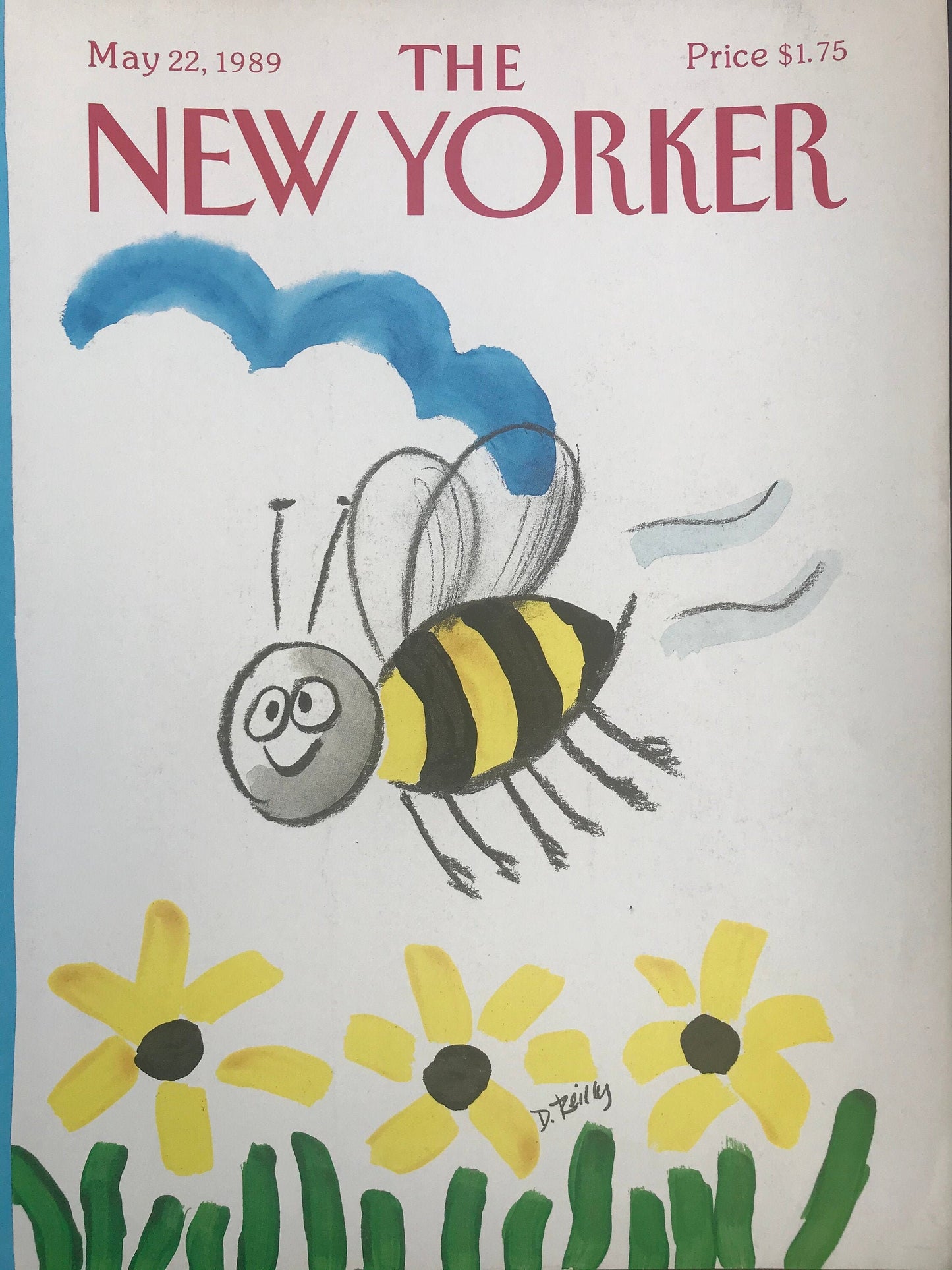 NEW YORKER Magazine original cover - vintage -May 22, 1989 - bumble bee