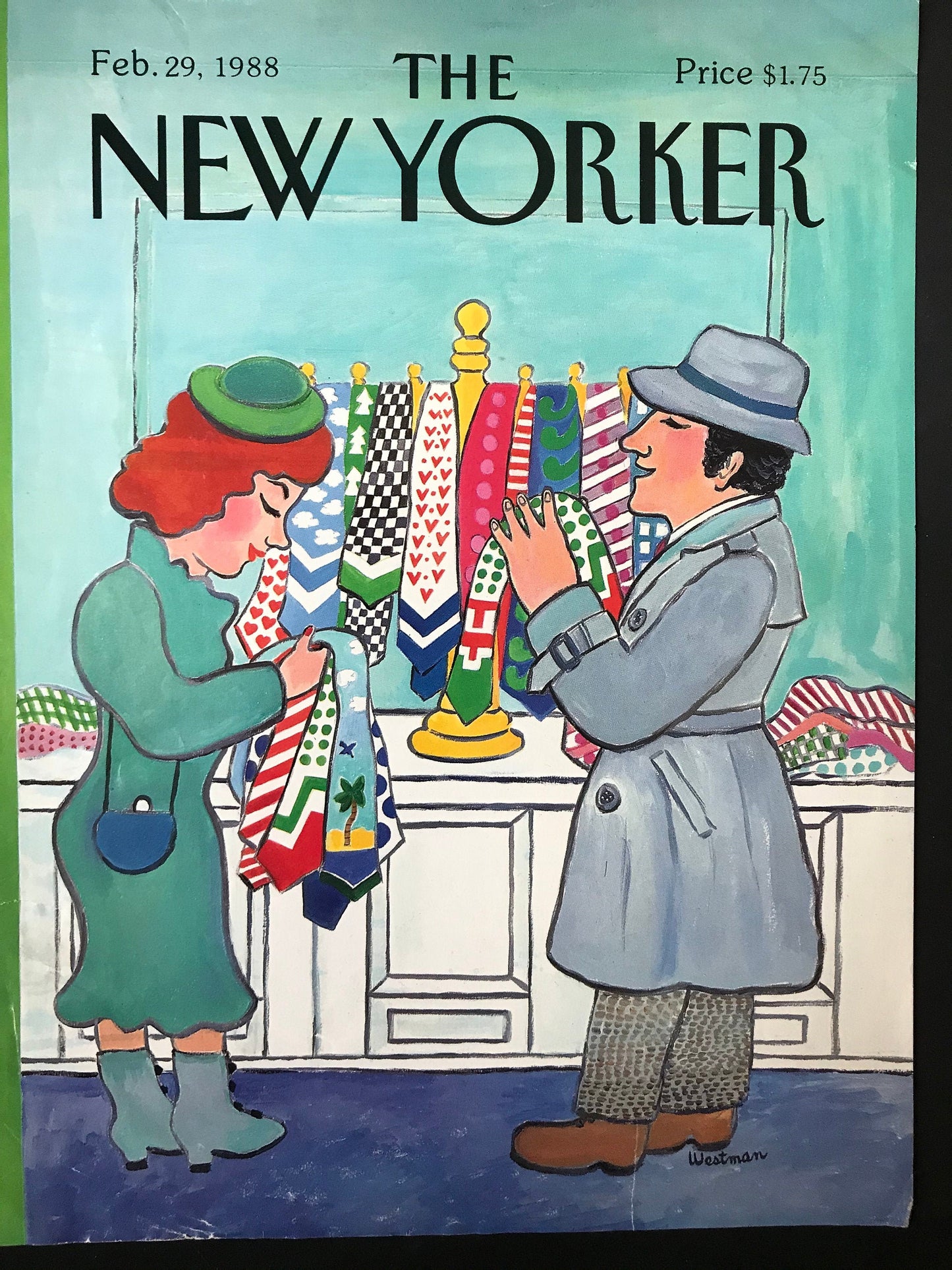 NEW YORKER Magazine cover - February 29, 1988 - shopping