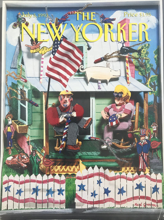 NEW YORKER Magazine cover - Ju.y 5, 1993 - Independence Day Celebration - Please read description