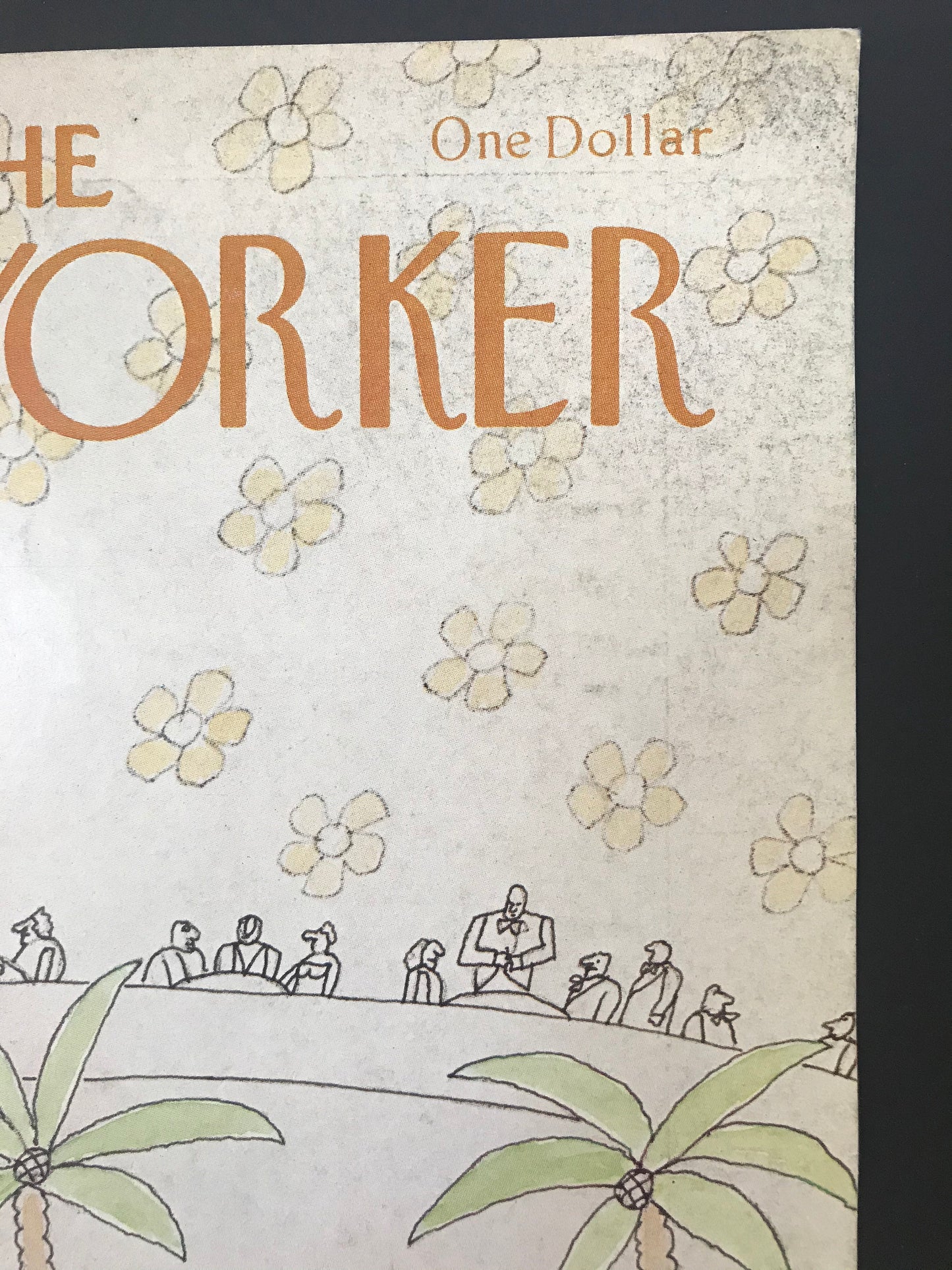 NEW YORKER Magazine cover - July 9, 1979 - dinner, restaurant, waiters, servers - please read description