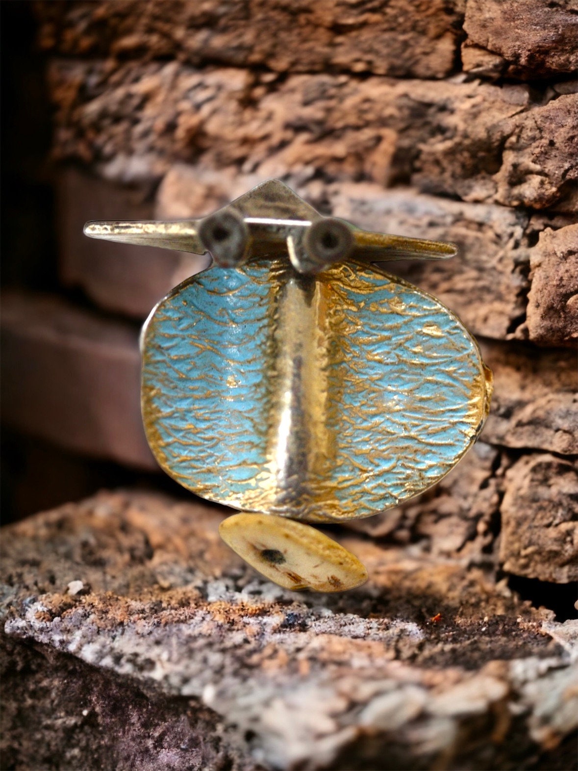 Handmade, one-of-a-kind assemblage art - can be ordered as a necklace, pin or magnet