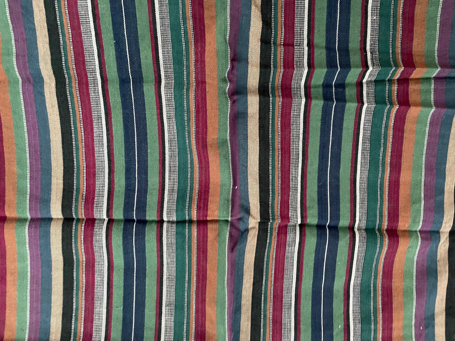 Vintage fabric remnants - striped fabric