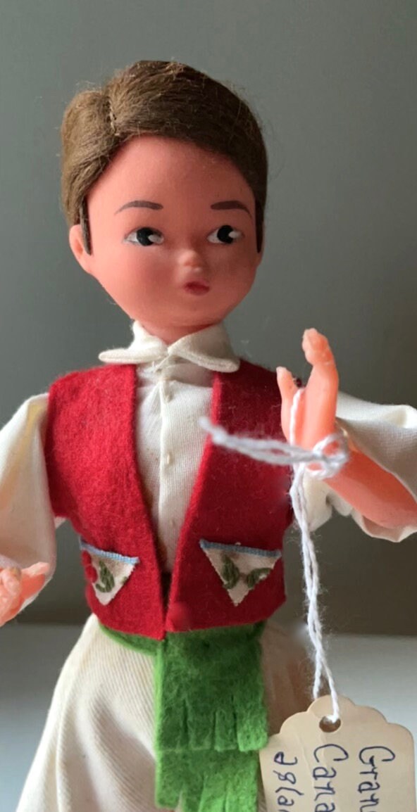 Vintage signed Muneca Artesana Beibi doll figurine - Made in Spain