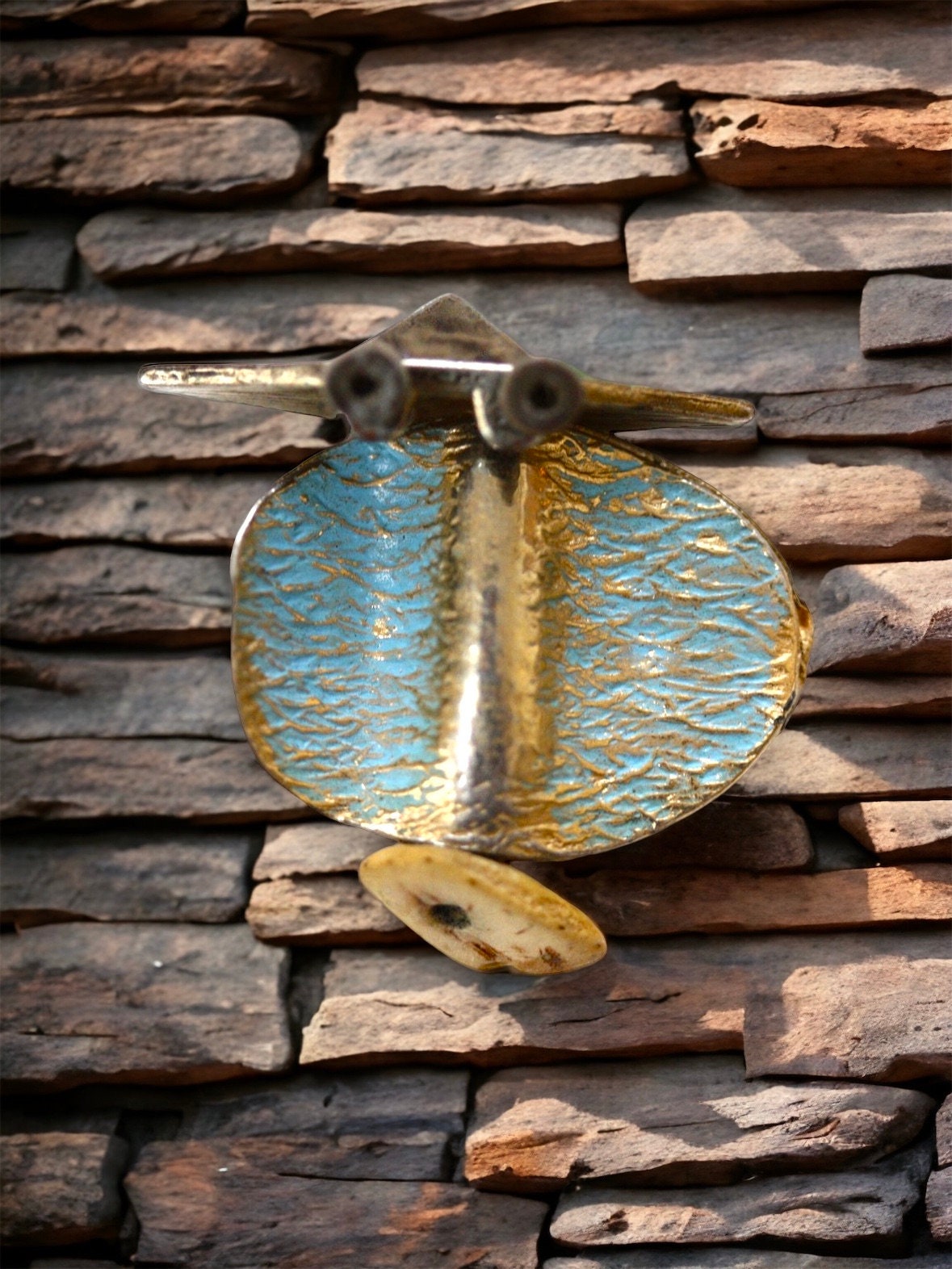 Handmade, one-of-a-kind assemblage art - can be ordered as a necklace, pin or magnet