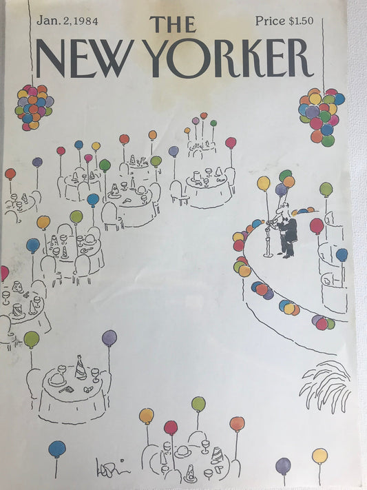 NEW YORKER Magazine cover - January 2, 1984 - Please read description