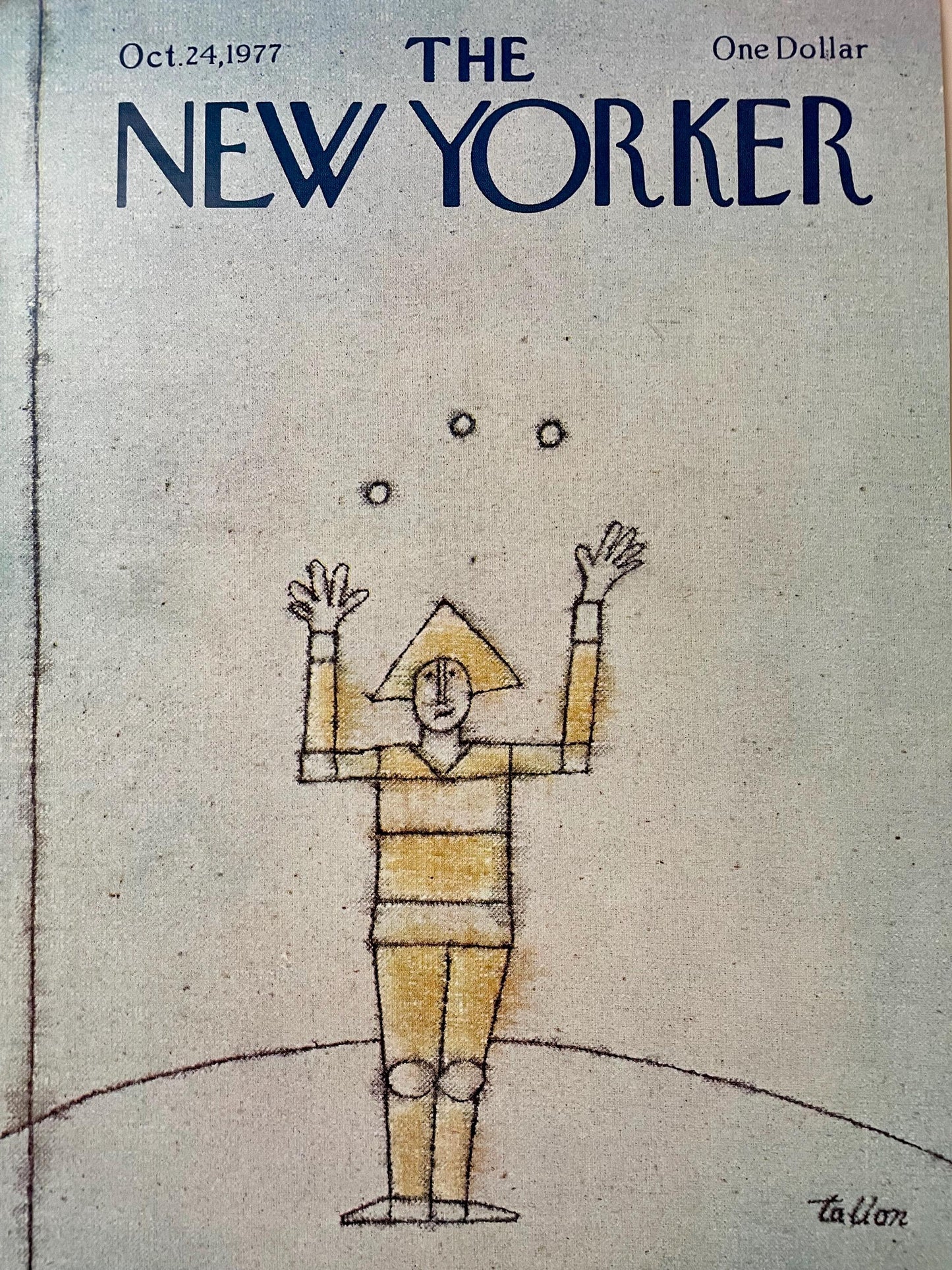 The NEW YORKER Magazine original cover - October 24, 1977 by Tallon